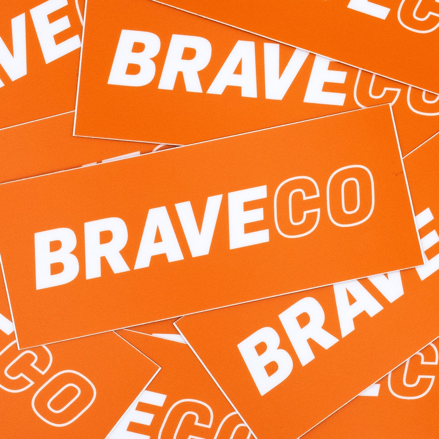 Logo Rectangle Sticker – Orange