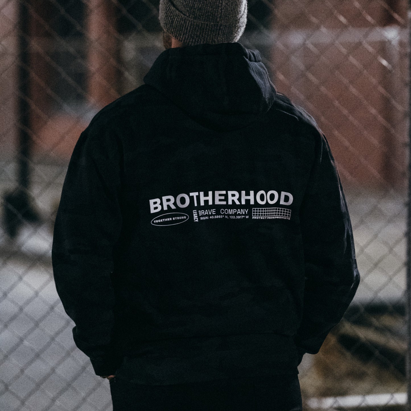 Brotherhood Hooded Fleece - Black Camo