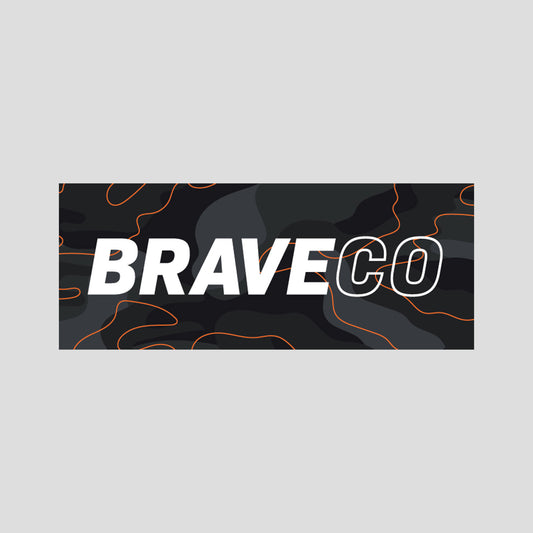 Logo Rectangle Sticker – Black Camo